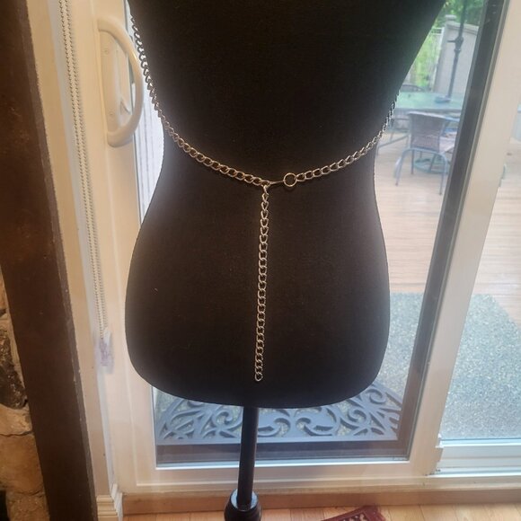 NWOT Leather Chain Chest Harness Bra Festival Leather Top - Picture 9 of 9